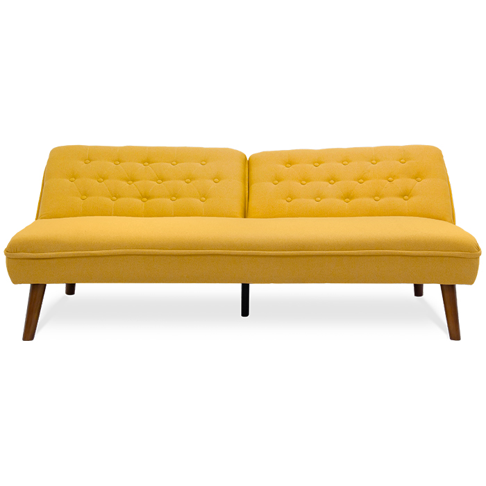 Futon Tela Amarillo Kevi | Sofá Cama y Futones | salas